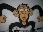 web 000 murale scimmia