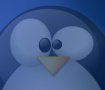 tux il pinguino in blu